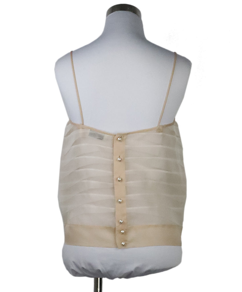 Chanel Beige Silk Tiered Camisole Top 2