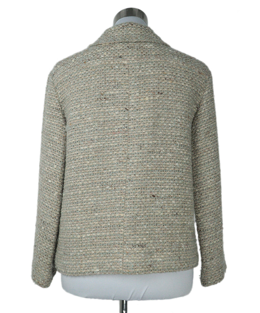 Chanel Blue & Beige Tweed Jacket 2