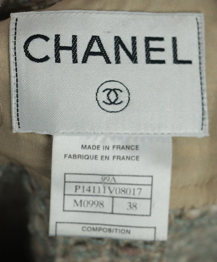 Chanel Blue & Beige Tweed Jacket 3