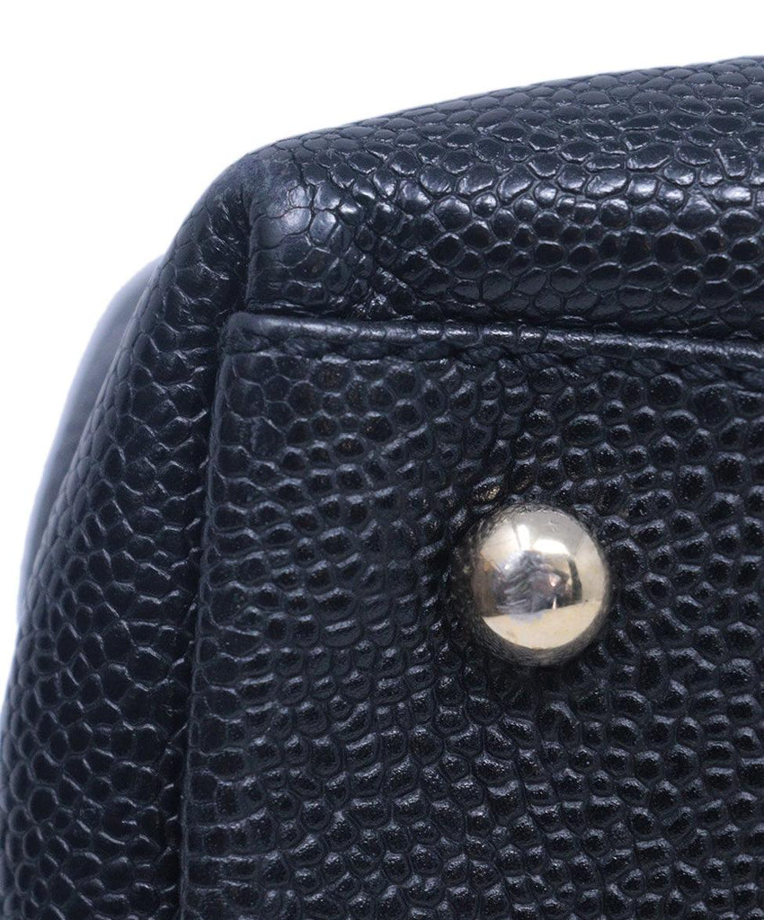 Chanel Black Caviar Leather Handbag 10