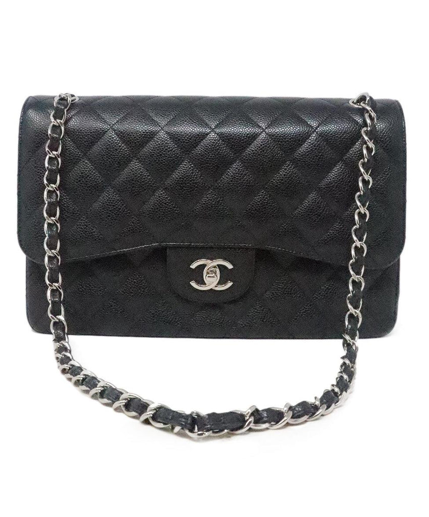 Chanel Black Classic Jumbo Double Flap Bag 