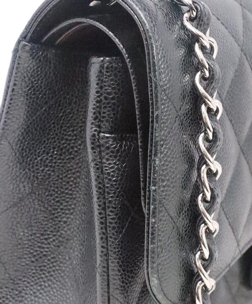 Chanel Black Classic Jumbo Double Flap Bag 10