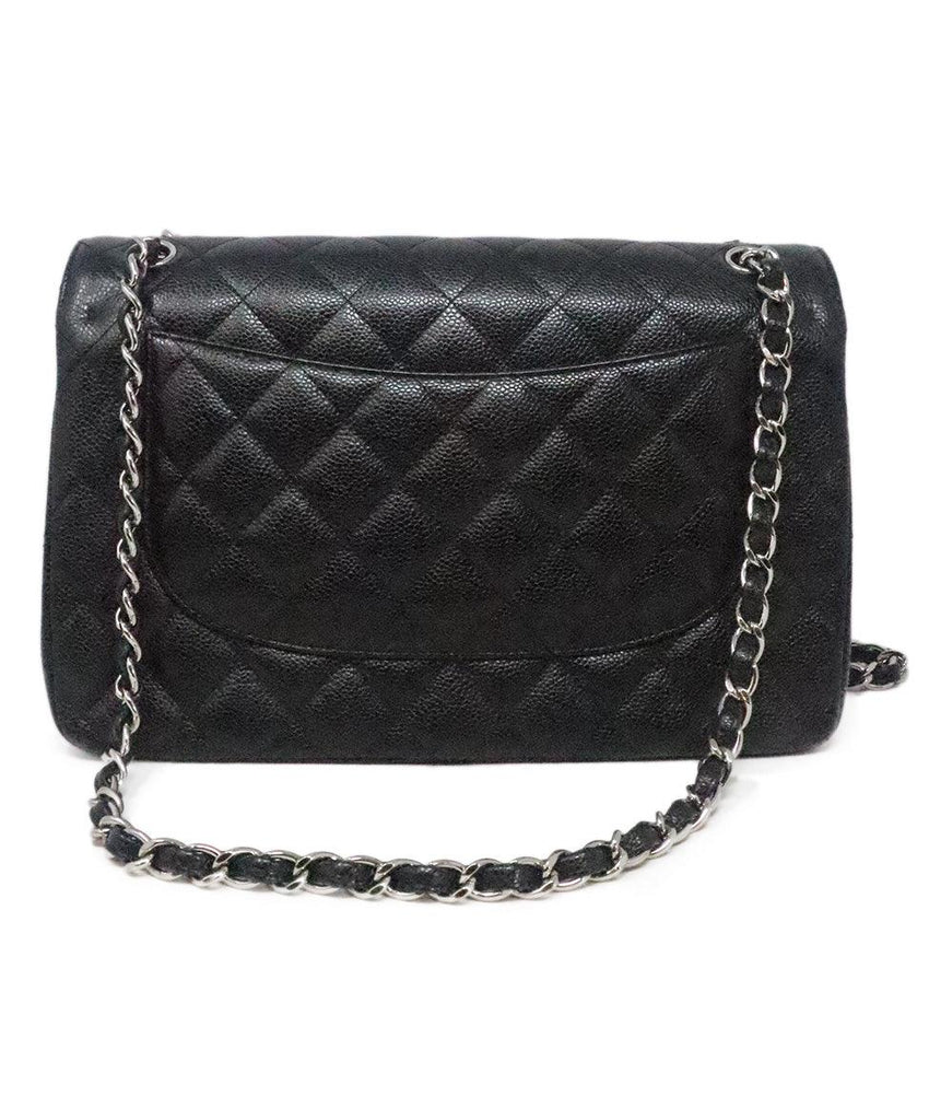 Chanel Black Classic Jumbo Double Flap Bag 2