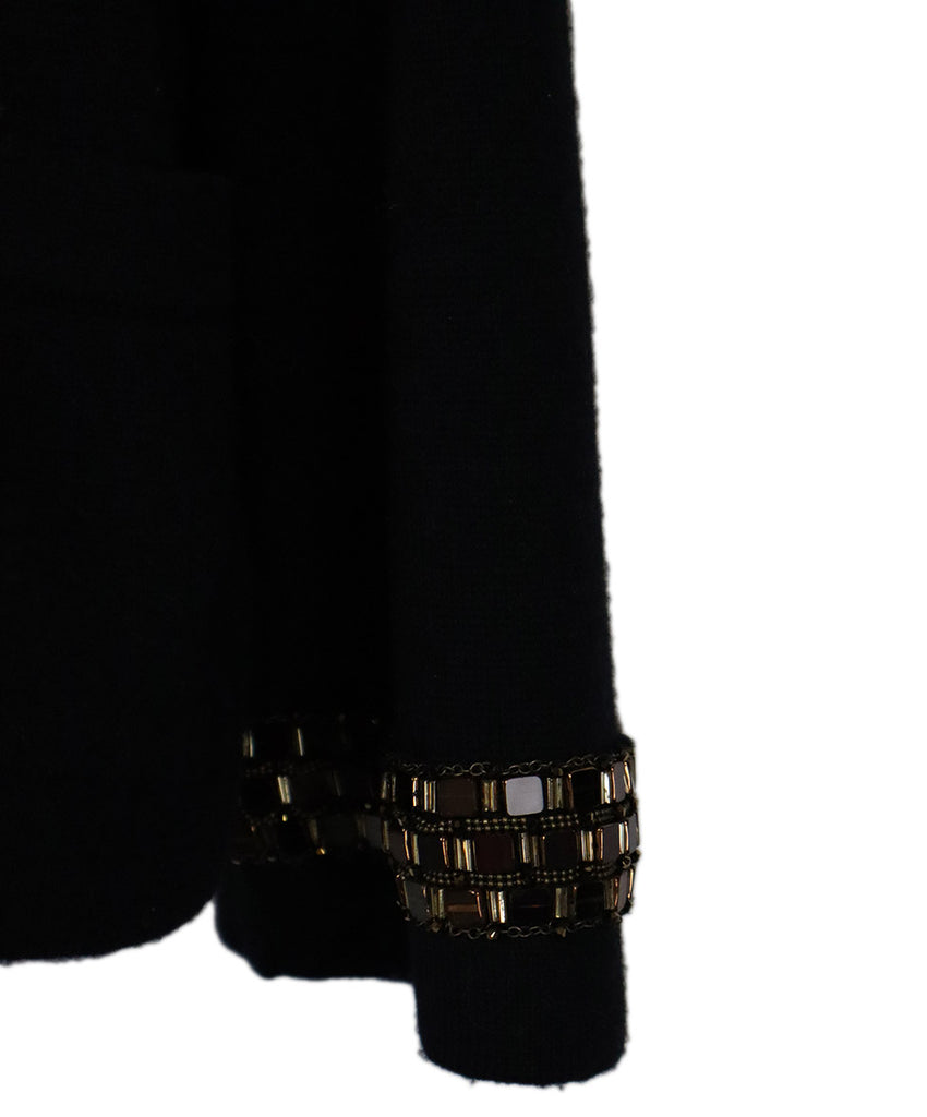 Chanel Black Cashmere Beaded Cardigan 5