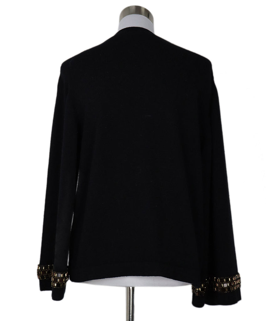 Chanel Black Cashmere Beaded Cardigan 2