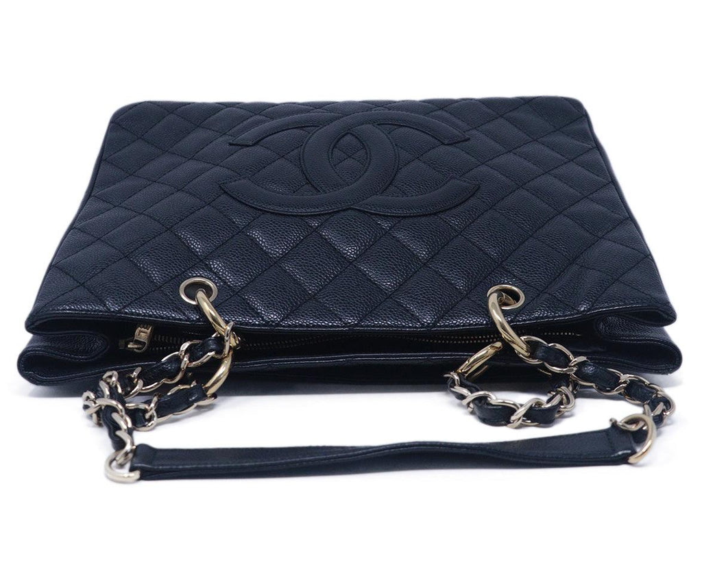 Chanel Black Caviar Leather Grand Shopper Tote 4