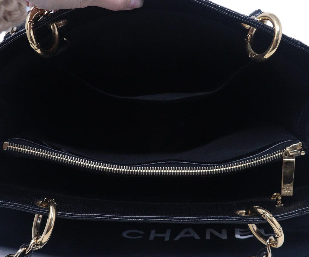 Chanel Black Caviar Leather Grand Shopper Tote 6