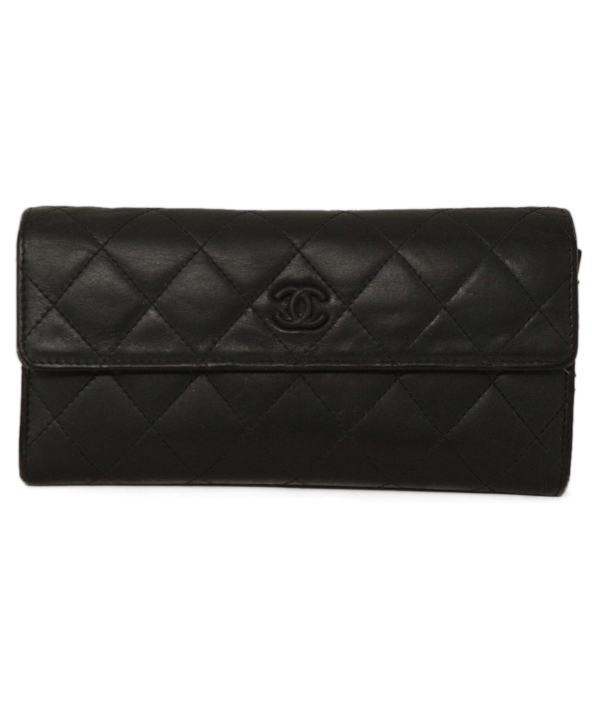 Chanel Black Leather Wallet 