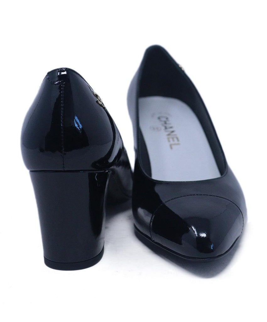 Chanel Black Patent Leather Heels 2