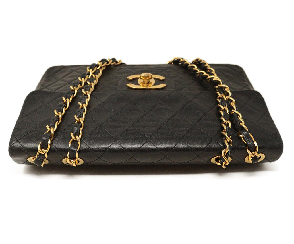 Chanel Black Quilted Leather Classic Flap Bag - Michael's Consignment NYC