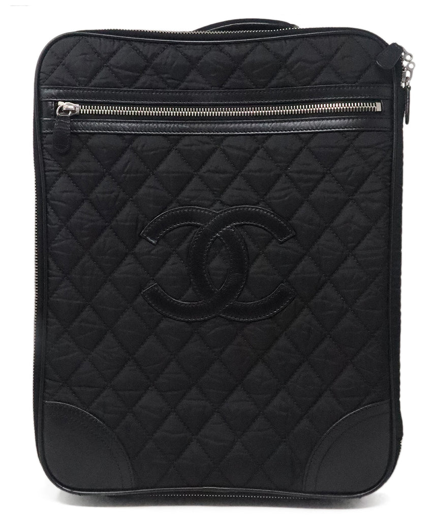 Chanel Black Quilted Nylon Luggage 