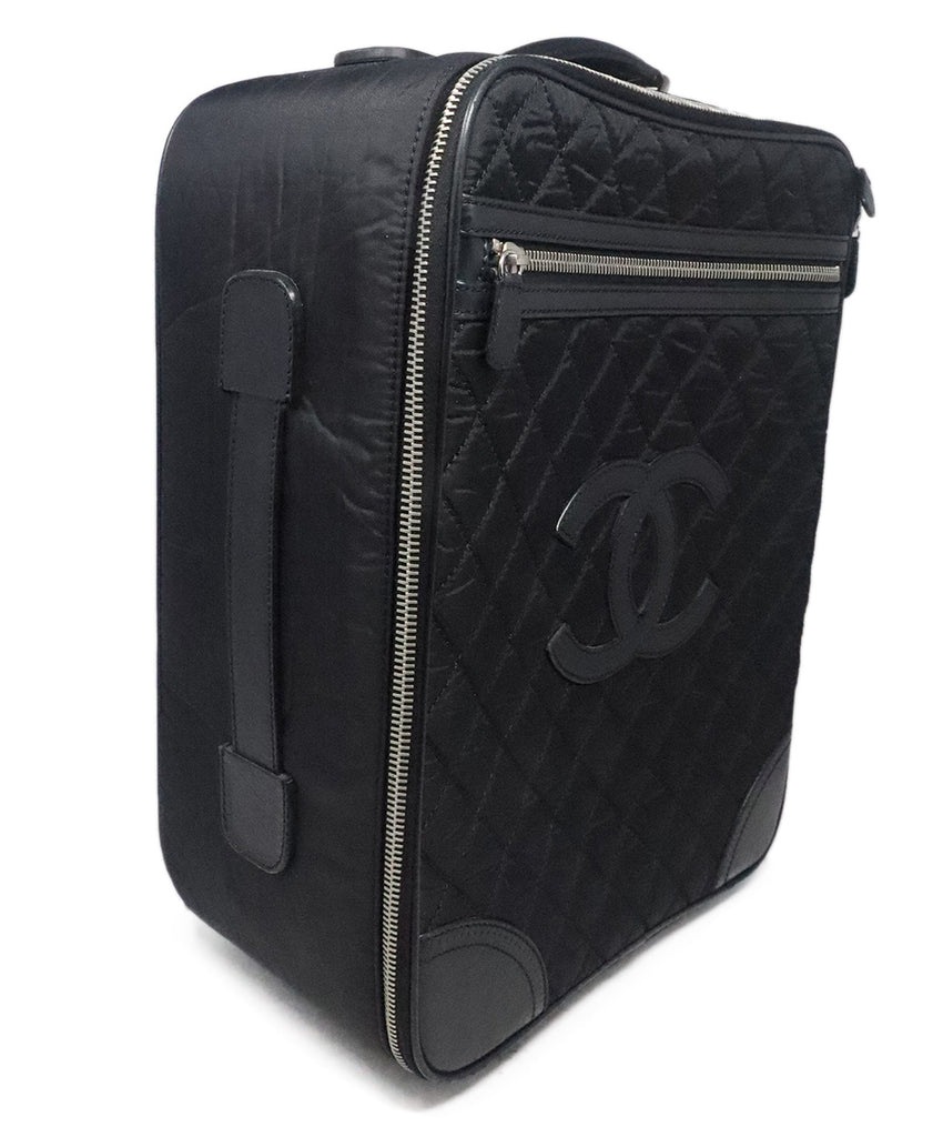 Chanel Black Quilted Nylon Luggage 1