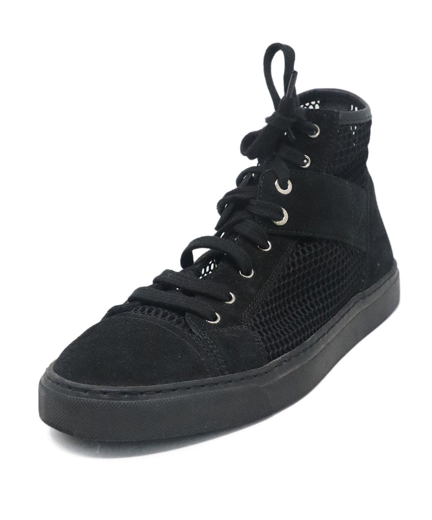 Chanel Black Suede & Mesh Sneakers 