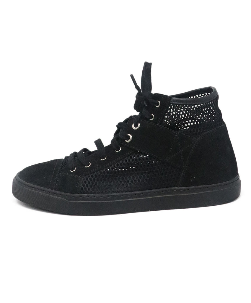 Chanel Black Suede & Mesh Sneakers 1