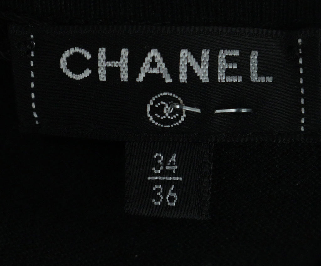 Chanel Black Embroidered T-Shirt 3