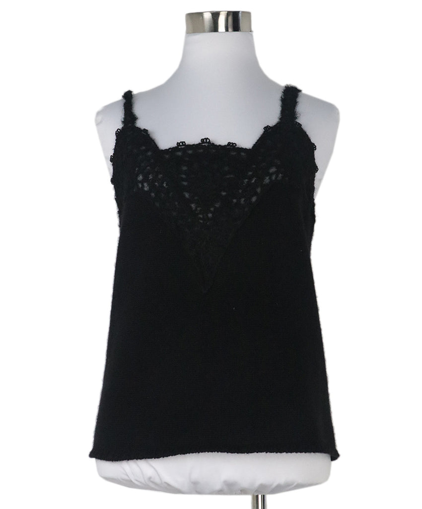 Chanel Cruise Black Cashmere Tank Top 