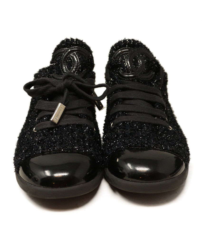 Chanel Navy & Black Tweed Sneakers 3