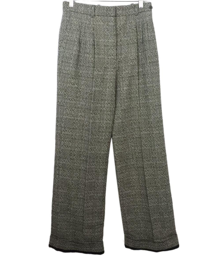 Chanel B&W Wool Tweed Pants 