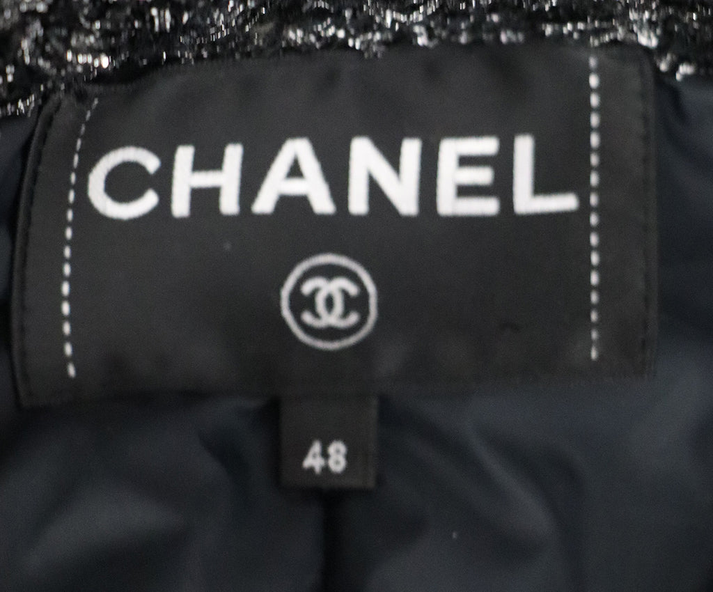 Chanel Black Nylon Tweed Jacket 3