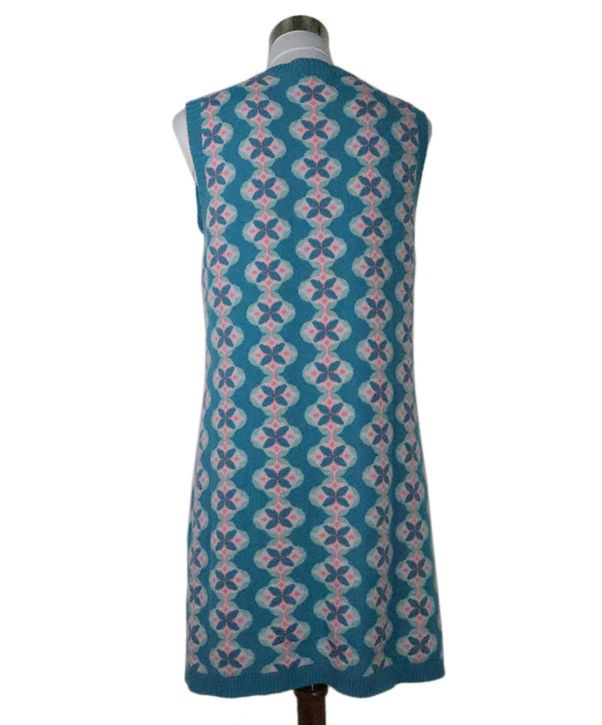 Chanel Turquoise & Pink Cashmere Dress 2