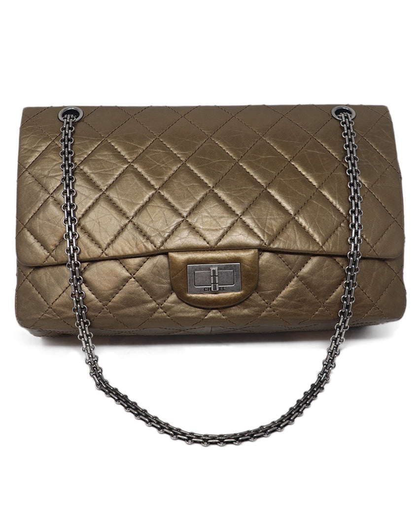 Chanel Bronze Leather Shoulder Bag 