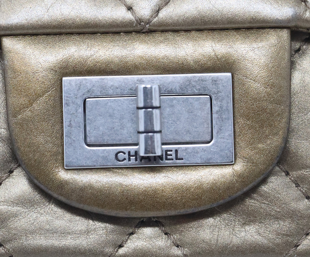 Chanel Bronze Leather Shoulder Bag 9