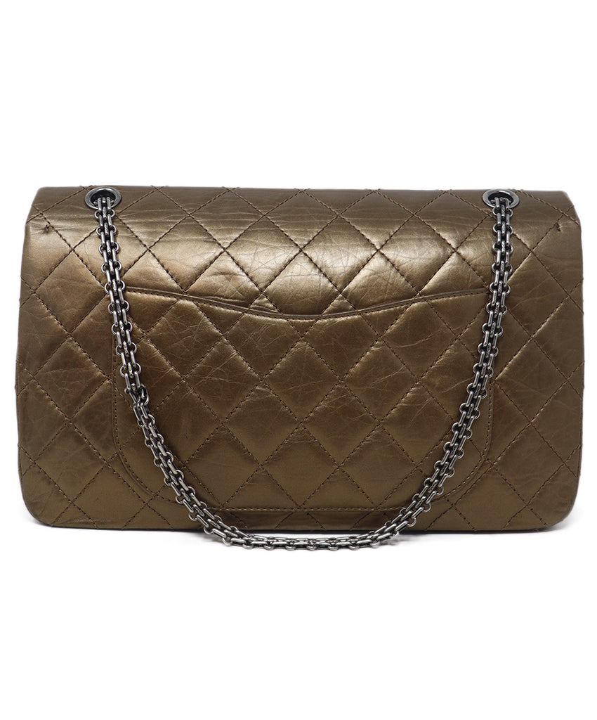 Chanel Bronze Leather Shoulder Bag 2