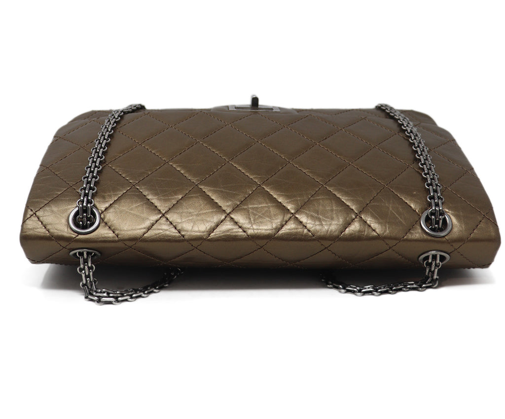 Chanel Bronze Leather Shoulder Bag 4