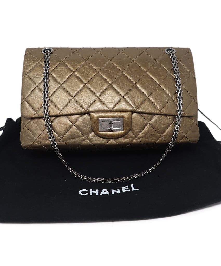 Chanel Bronze Leather Shoulder Bag 5