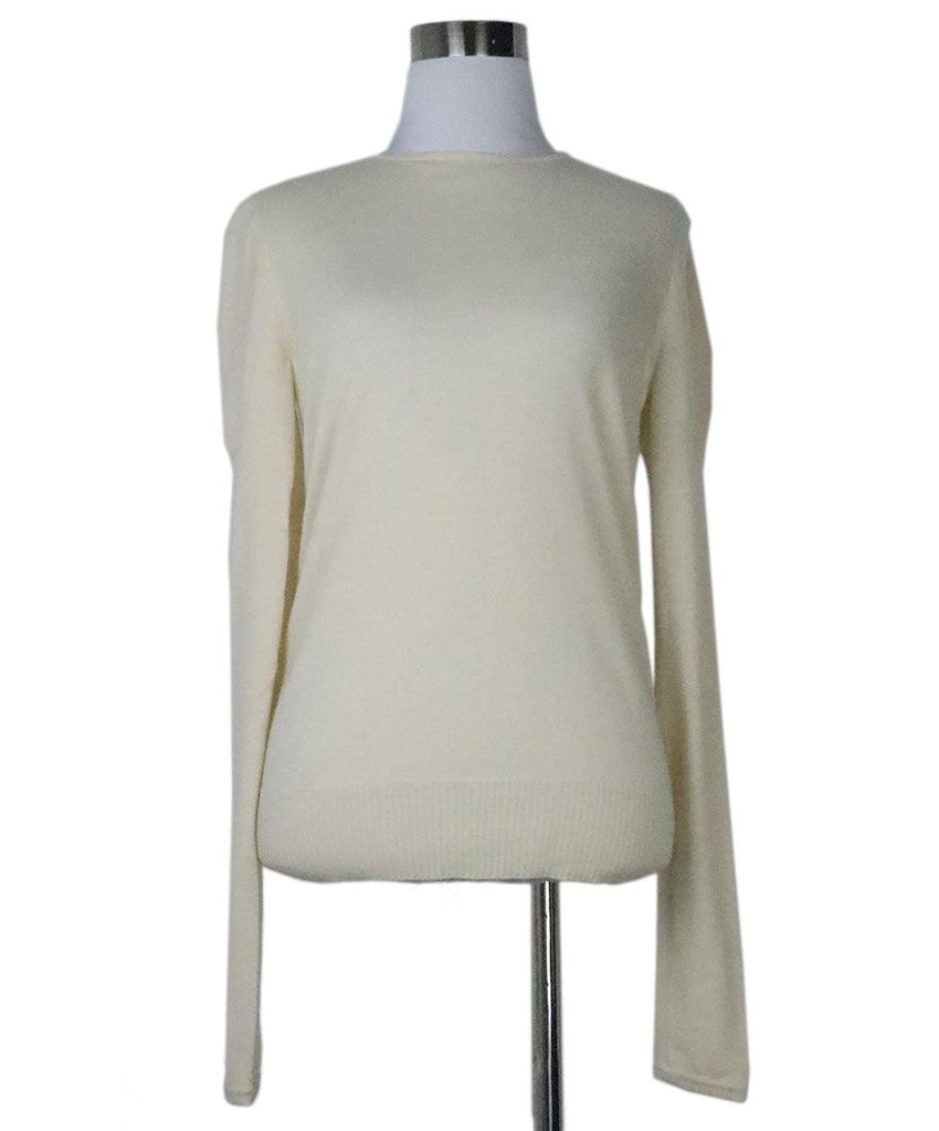 Chanel Ivory Cashmere Sweater 