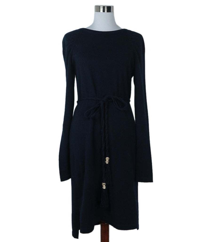 Chanel Navy Blue Cashmere Dress 1