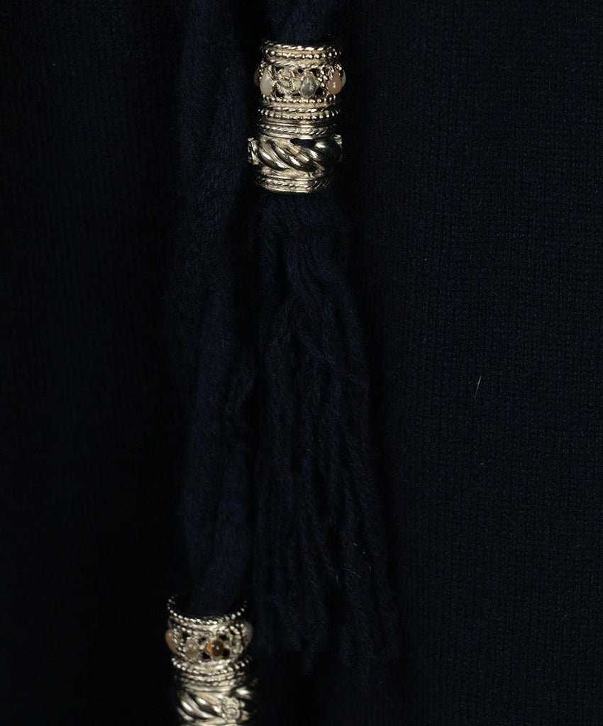 Chanel Navy Blue Cashmere Dress 8