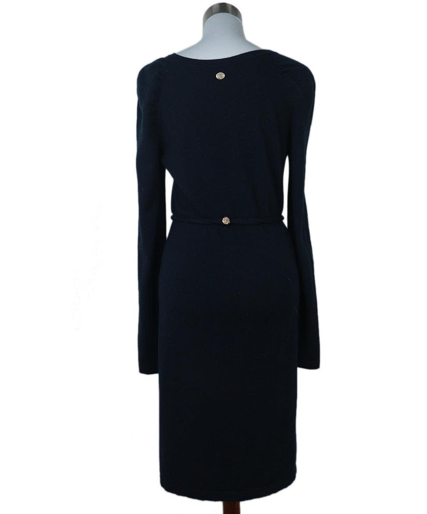 Chanel Navy Blue Cashmere Dress 3