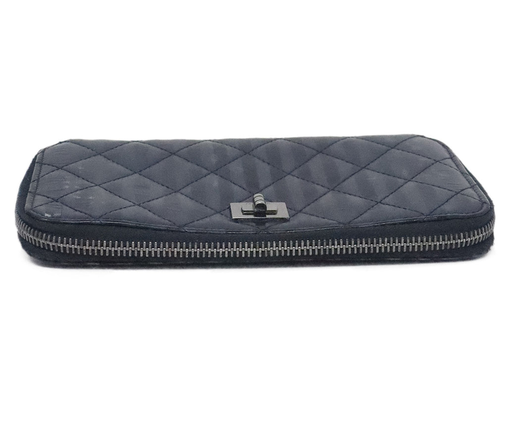 Chanel Navy Metallic Wallet 4