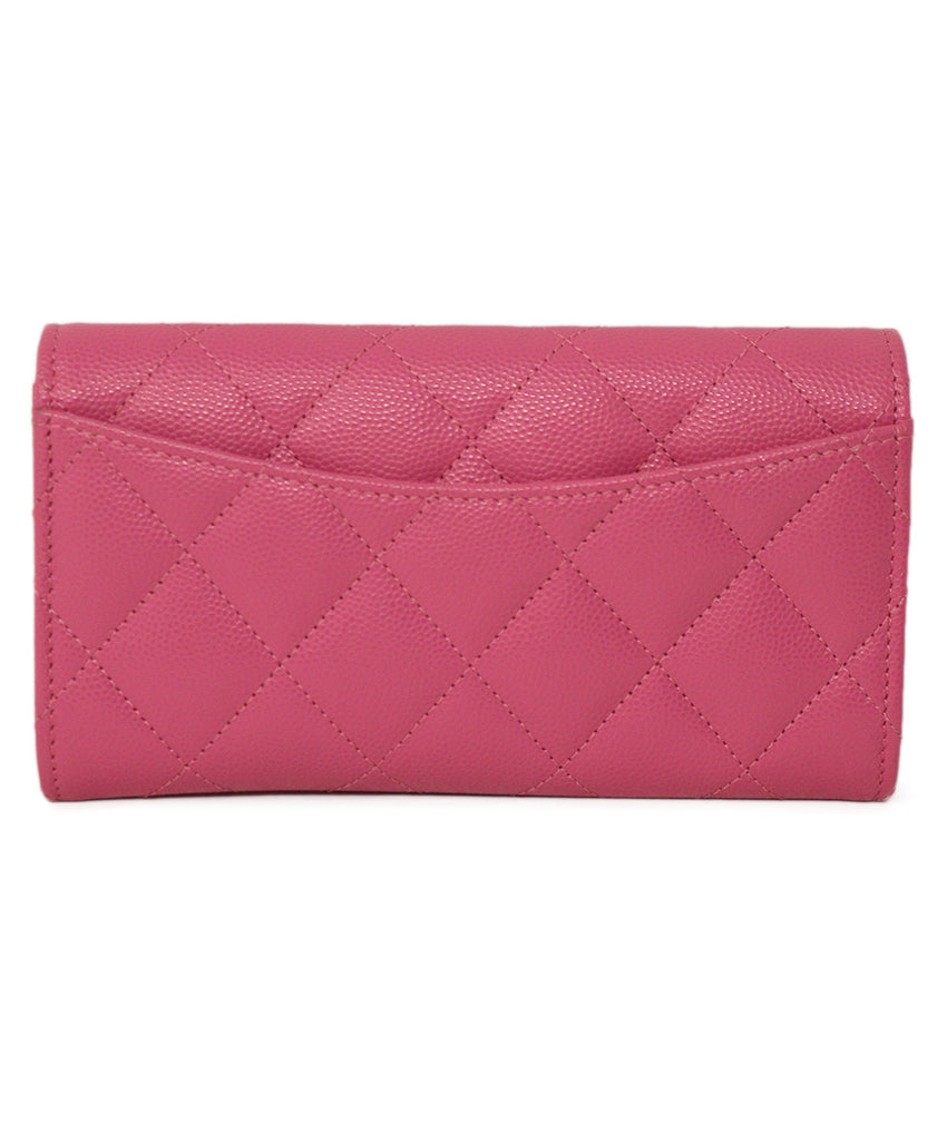 Chanel Pink Caviar Leather Wallet 2