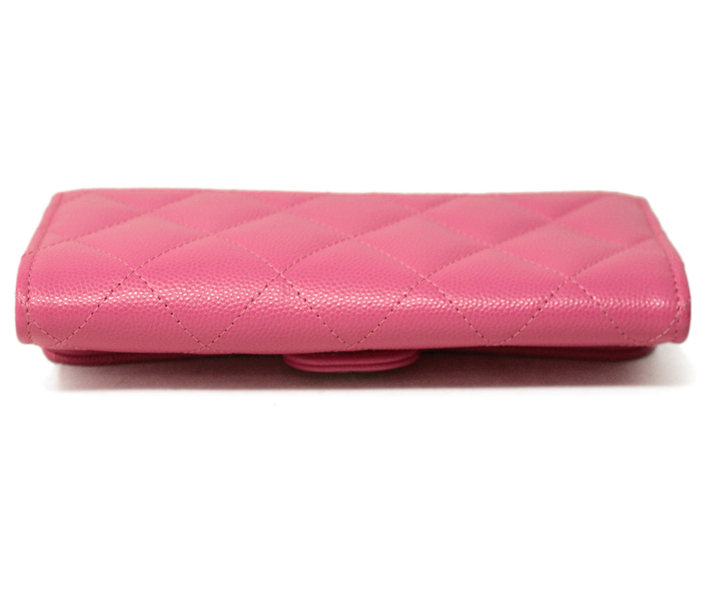 Chanel Pink Caviar Leather Wallet 3