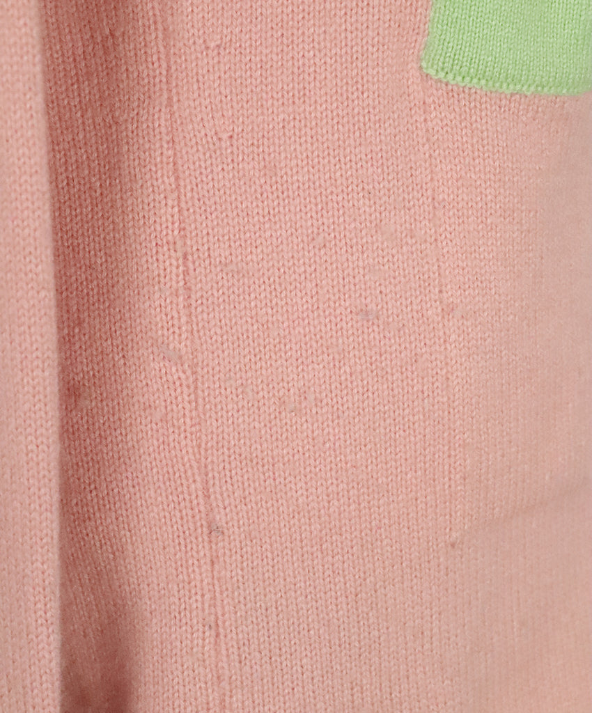 Chanel Vintage Pink & Mint Cashmere Cardigan 8