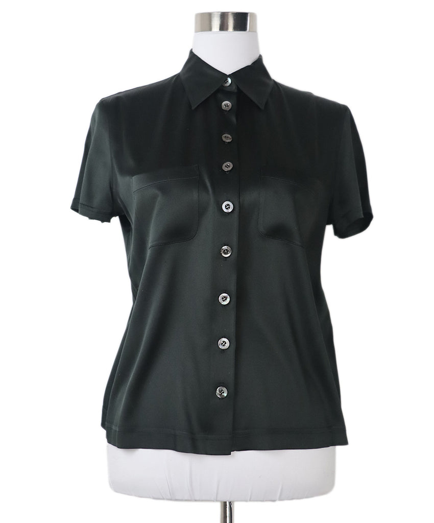 Chanel Shirt Black Silk 