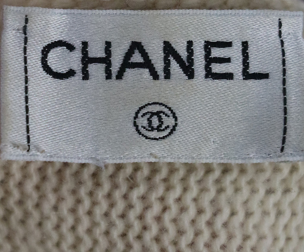 Chanel Neutral Ivory Cashmere Sweater 3