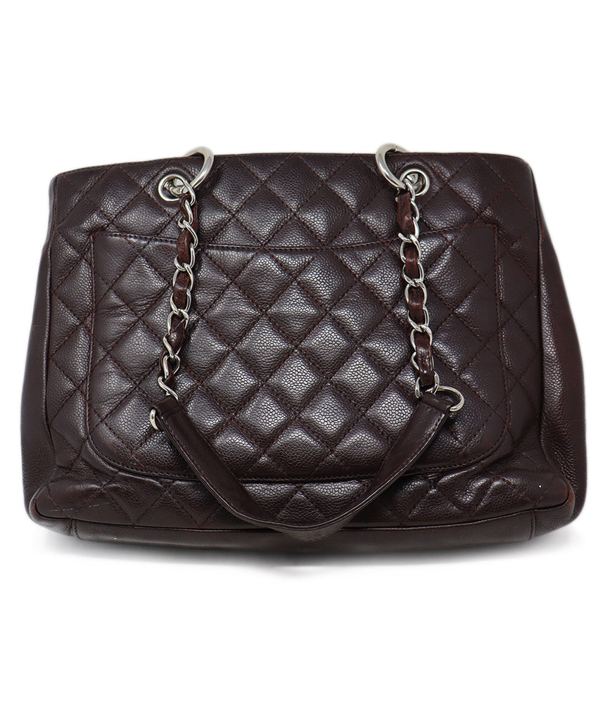 Chanel Brown Quilted Leather Tote 2