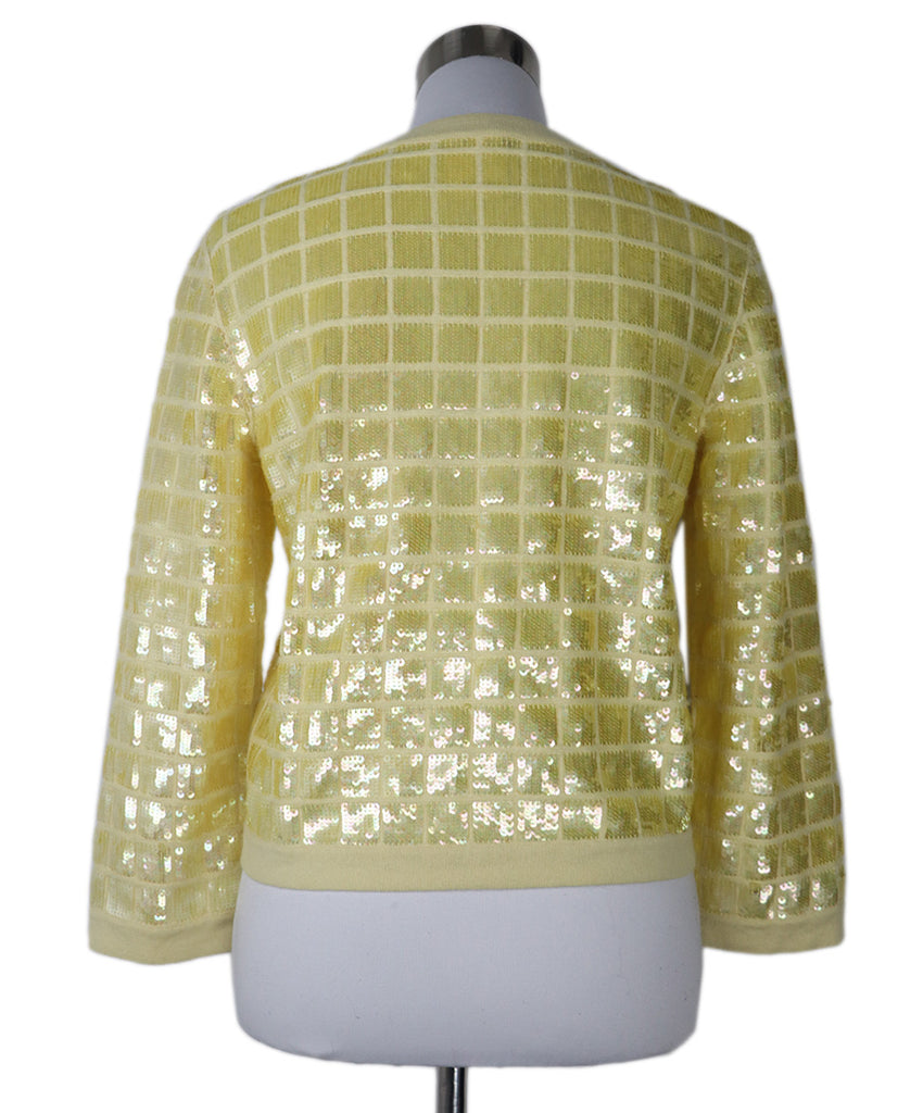 Chanel Yellow Cashmere Sequins Cardigan 2