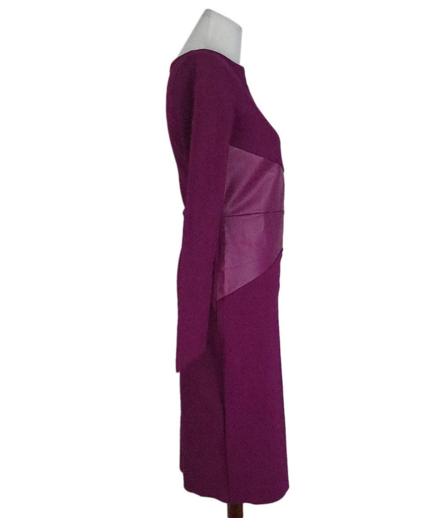 Chiara Boni Purple Faux Leather Dress sz 10 - Michael's Consignment NYC