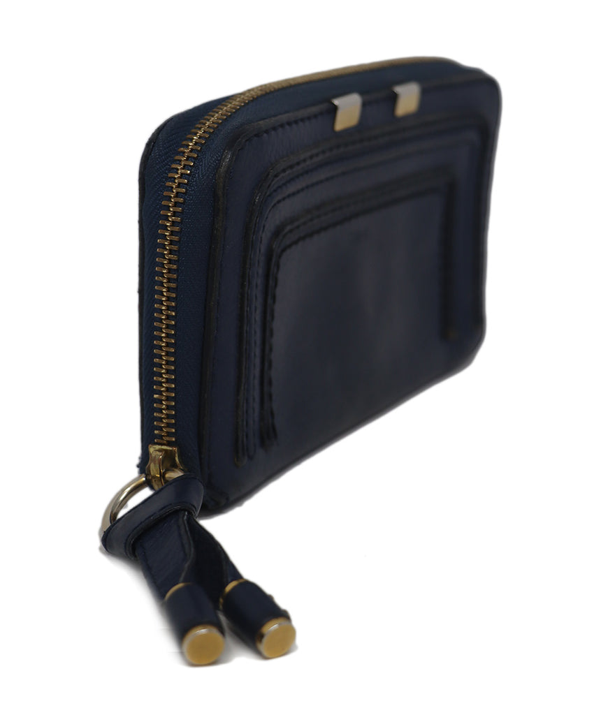 Chloe Navy Leather Wallet 1