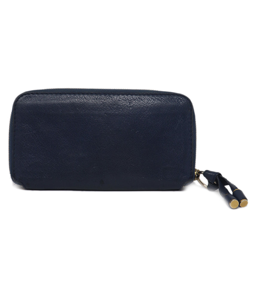 Chloe Navy Leather Wallet 2