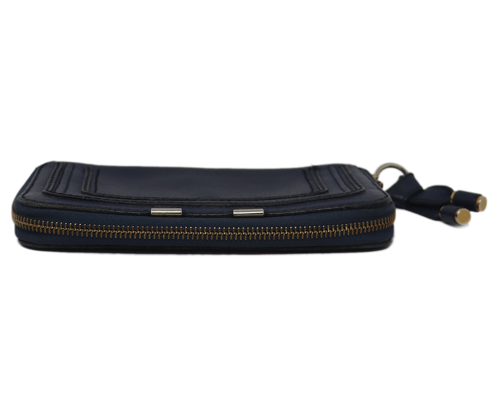 Chloe Navy Leather Wallet 4