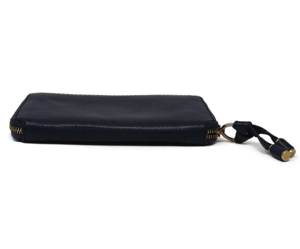 Chloe Navy Leather Wallet 3