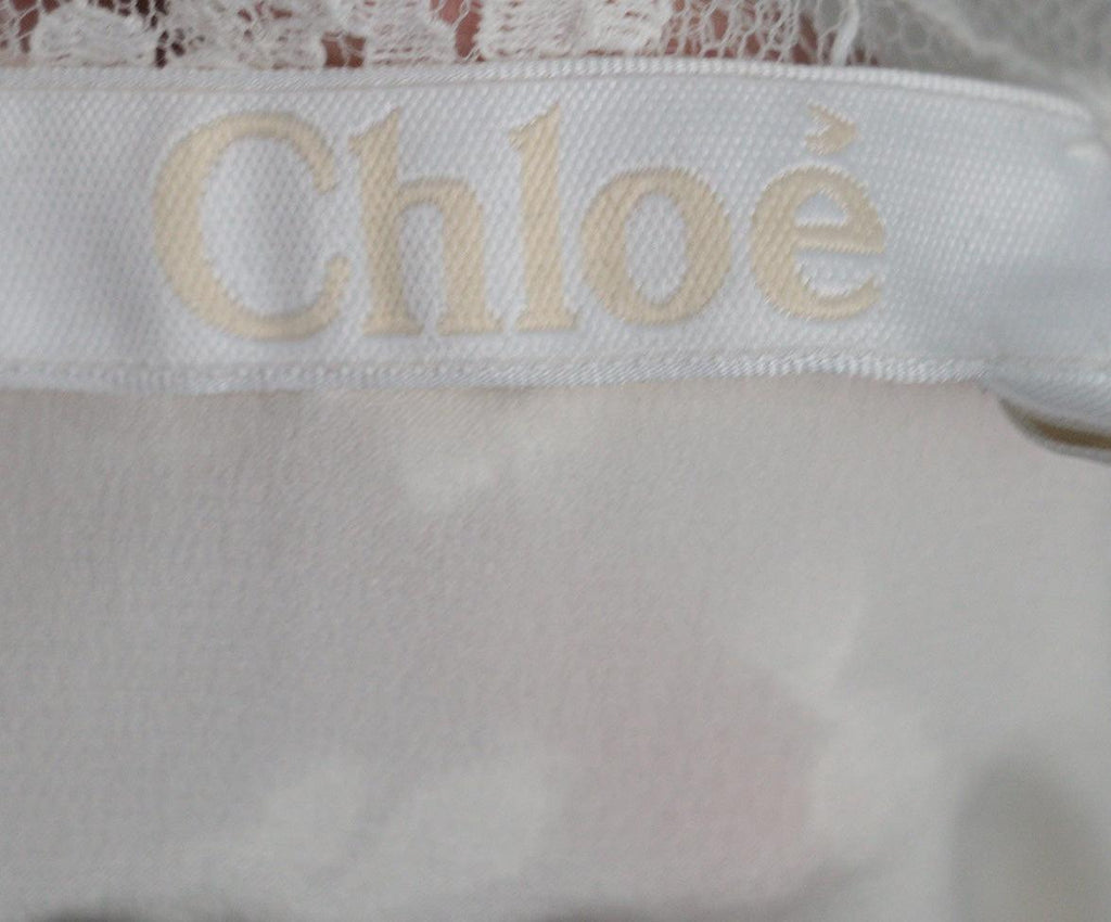 Chloe White Silk Lace Blouse 3