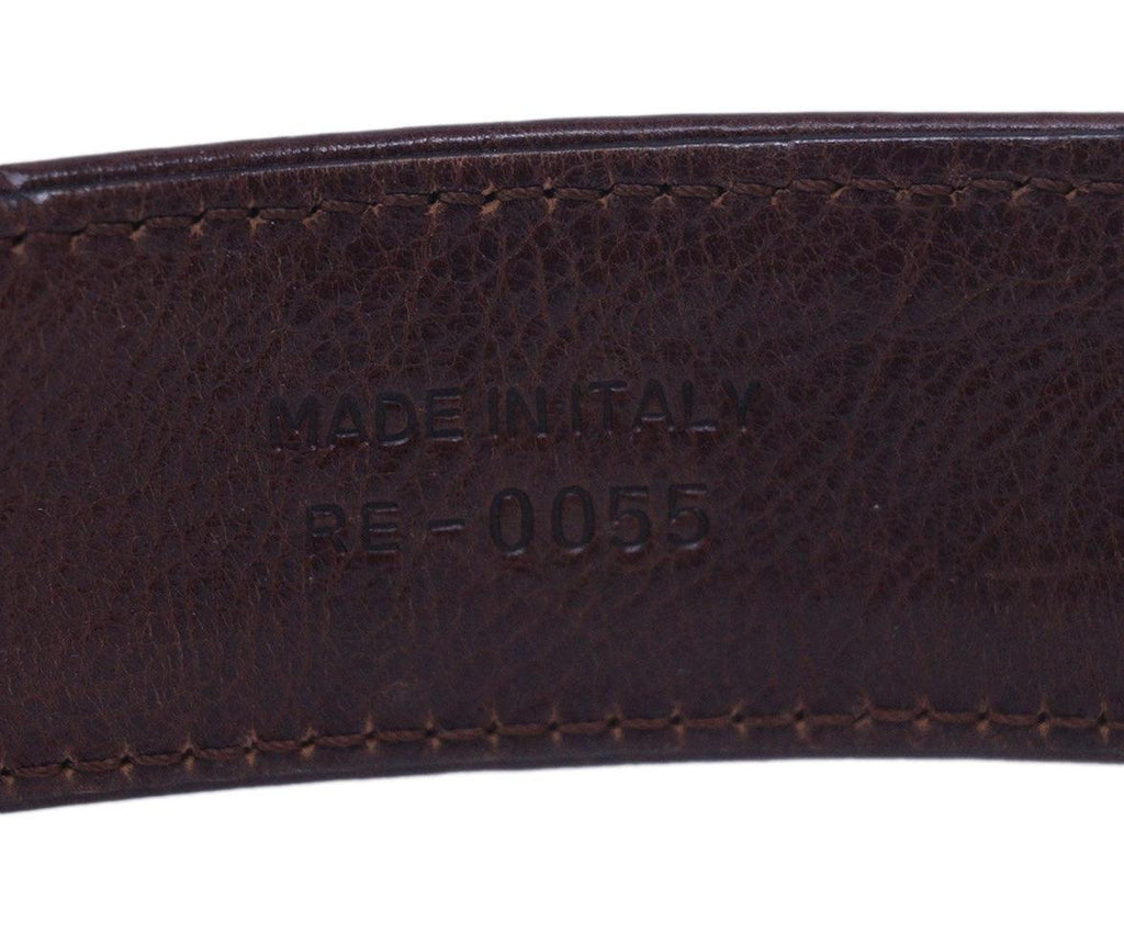 Christian Dior Brown Embroidered Belt 4