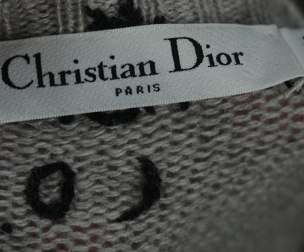 Christian Dior Grey & Gold Cashmere Sweater 3