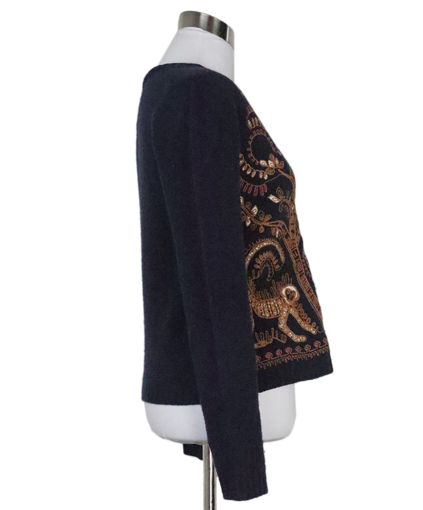 Christian Dior Navy Monkey Embroidered Sweater 1